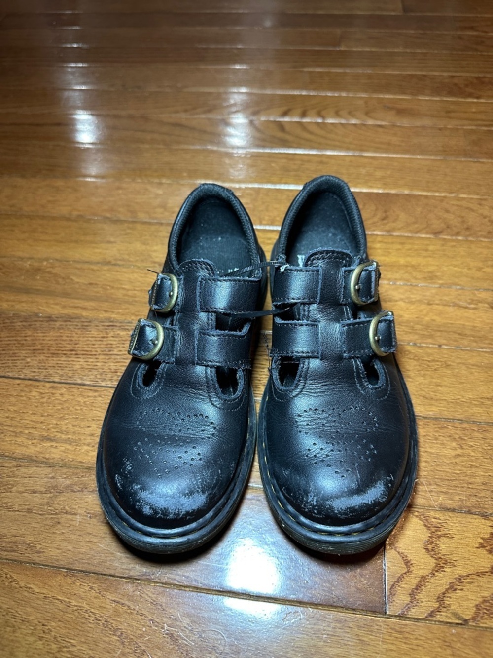 Dr. Martens Black Double-Buckle Mary Jane Shoes Kids US 2